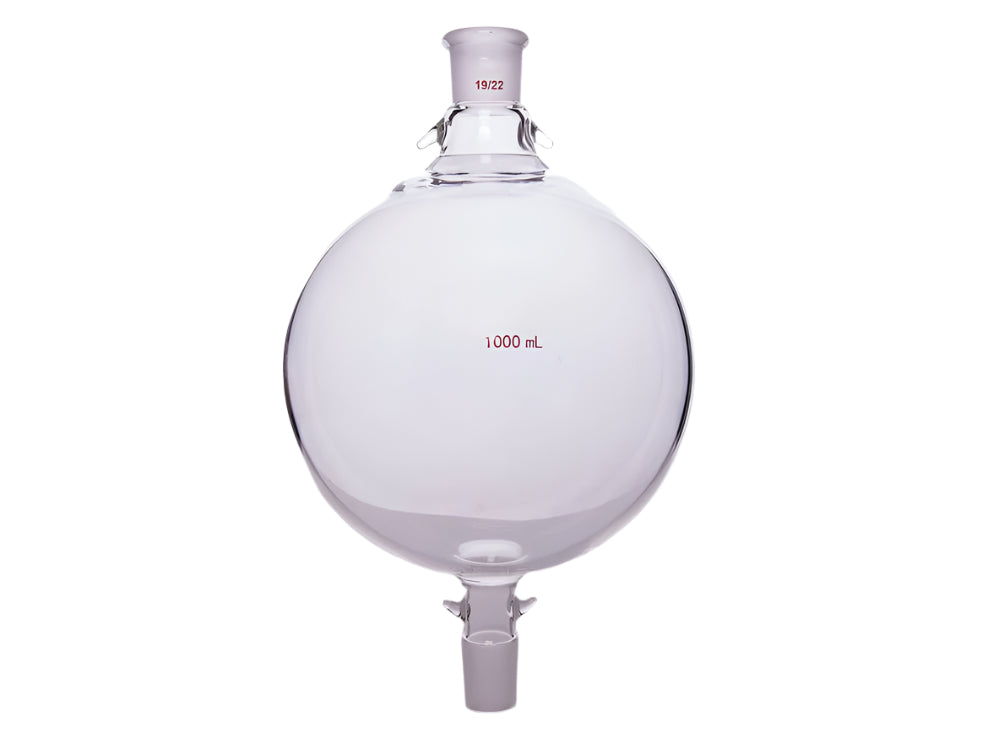 MSE PRO Chromatography Solvent Storage Bottle, 19/22, 1000mL, Upper and Lower Mouth with Ears