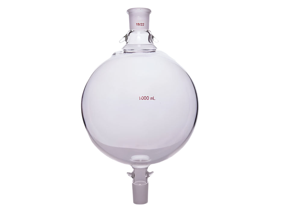 MSE PRO Chromatography Solvent Storage Bottle, 19/22, 1000mL, Upper and Lower Mouth with Ears