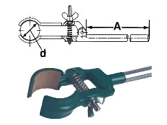 Witeg Retort Clamp Stainless Steel Green Lacquered