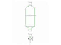 MSE PRO Split 35/20 Ball Bowl Connection, with Sand Plate Chromatography Column, φ100mm, Effective Length 254mm, Gate Aperture: 4mm, 24/40