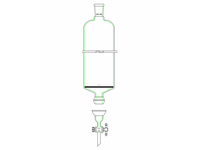 MSE PRO Split 35/20 Ball Bowl Connection, with Sand Plate Chromatography Column, φ100mm, Effective Length 457mm, Gate Aperture: 4mm, 24/40