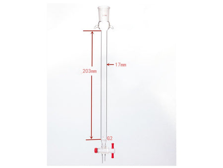 MSE PRO Strengthened Port, with Sand Plate Chromatography Column, φ17mm, Effective Length 203mm, Gate Aperture: 2mm, 24/40