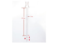 MSE PRO Strengthened Port, with Sand Plate Chromatography Column, φ17mm, Effective Length 203mm, Gate Aperture: 2mm, 24/40