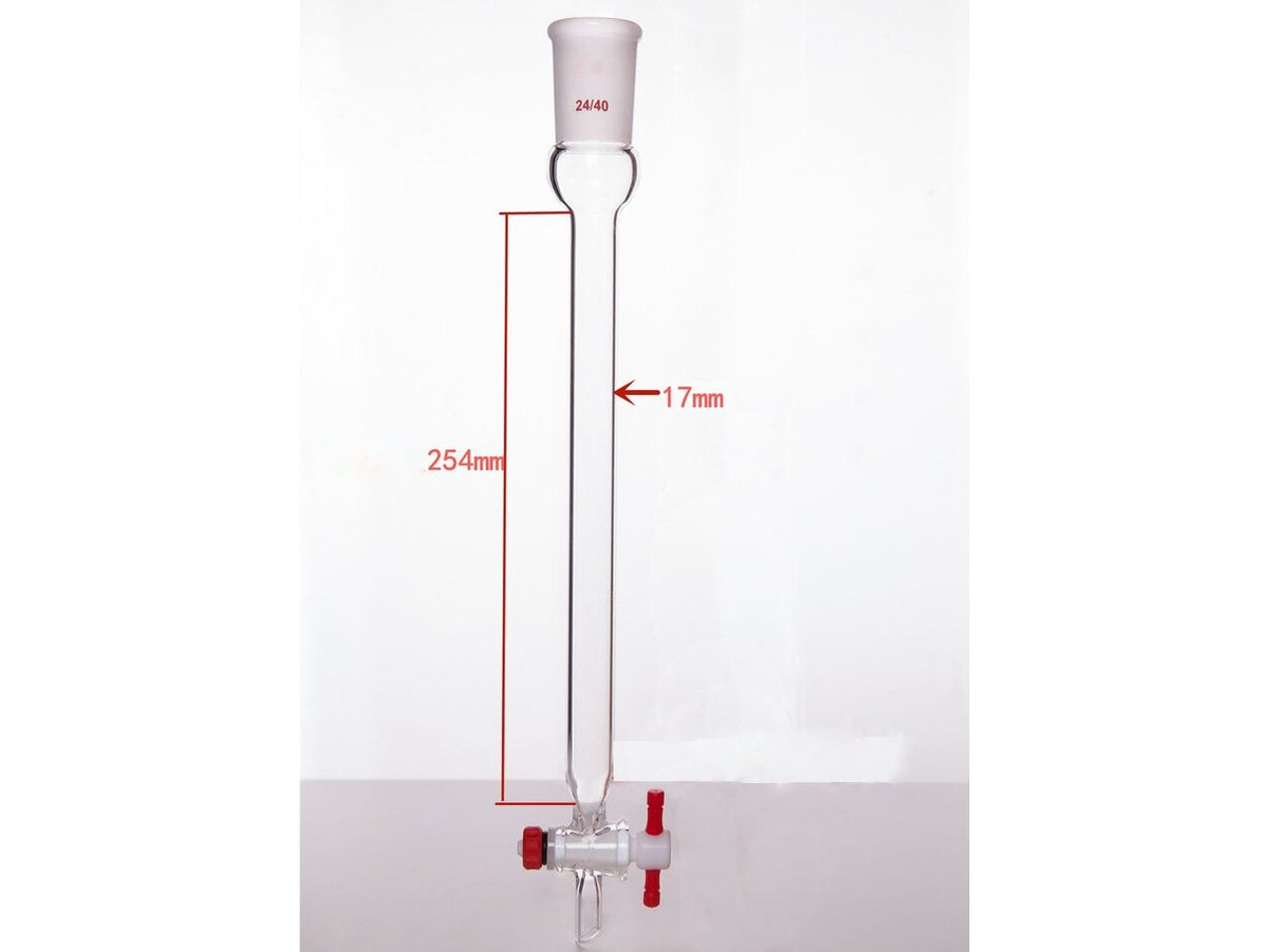 MSE PRO Chromatography Column, φ17mm, Effective Length 254mm, Aperture of the Gate: 2mm, 24/40