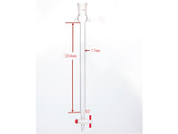 MSE PRO Sand Plate Chromatography Column with Ears, φ17mm, Effective Length 254mm, Gate Aperture: 2mm, 24/40