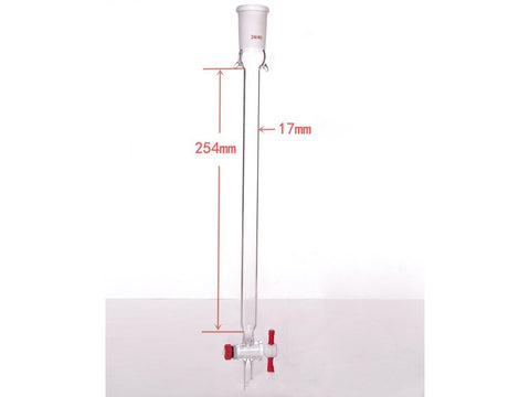 MSE PRO Plus Ears Chromatography Column, φ17mm, Effective Length 254mm, Gate Aperture: 2mm, 24/40