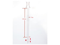 MSE PRO Sand Plate Chromatography Column with Ears, φ17mm, Effective Length 305mm, Gate Aperture: 2mm, 24/40
