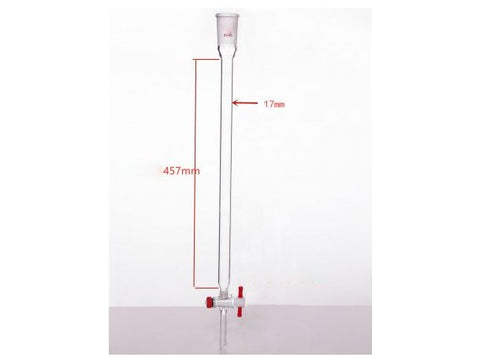 MSE PRO Chromatography Column, φ17mm, Effective Length 457mm, Aperture of the Gate: 2mm, 24/40