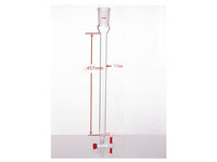 MSE PRO Sand Plate Chromatography Column, φ17mm, Effective Length 457mm, Gate Aperture: 2mm, 24/40