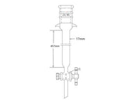 MSE PRO Strengthened Port, with Ears, Chromatography Column, φ17mm, Effective Length 457mm, Aperture of the Gate: 2mm, 24/40