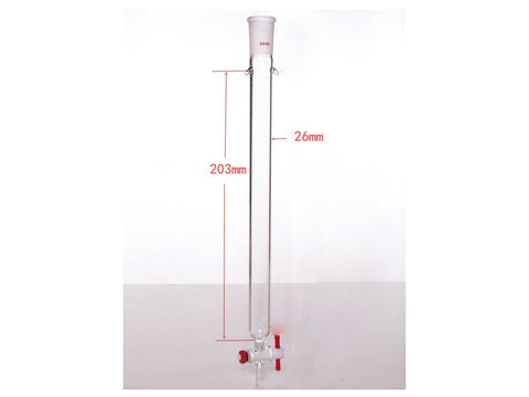 MSE PRO Chromatography Column, φ26mm, Effective Length 203mm, Aperture of the Gate: 2mm, 24/40