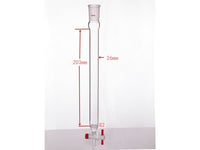 MSE PRO Sand Plate Chromatography Column, φ26mm, Effective Length 203mm, Gate Aperture: 2mm, 24/40