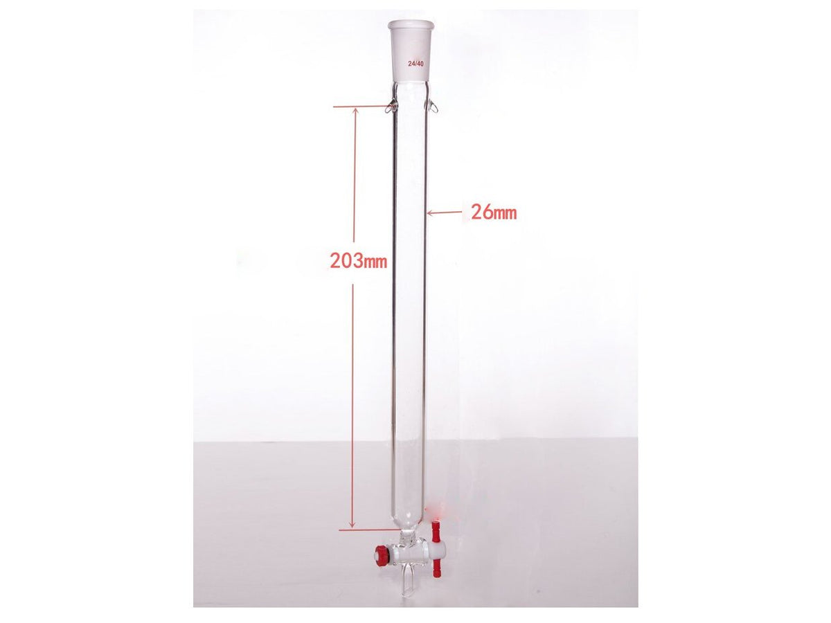 MSE PRO Plus Ears Chromatography Column, φ26mm, Effective Length 203mm, Gate Aperture: 2mm, 24/40