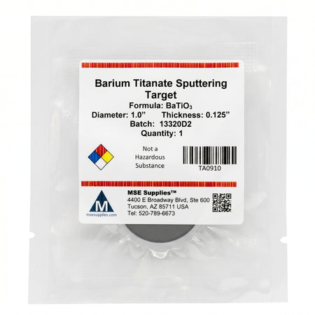 MSE PRO BaTiO3 sputtering target 1" diameter and 0.125" thickness AI image