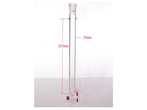 MSE PRO Plus Ears Chromatography Column, φ26mm, Effective Length 203mm, Gate Aperture: 2mm, 24/40