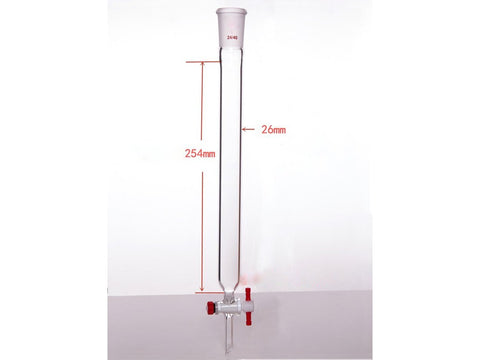 MSE PRO Chromatography Column, φ26mm, Effective Length 254mm, Aperture of the Gate: 2mm, 24/40
