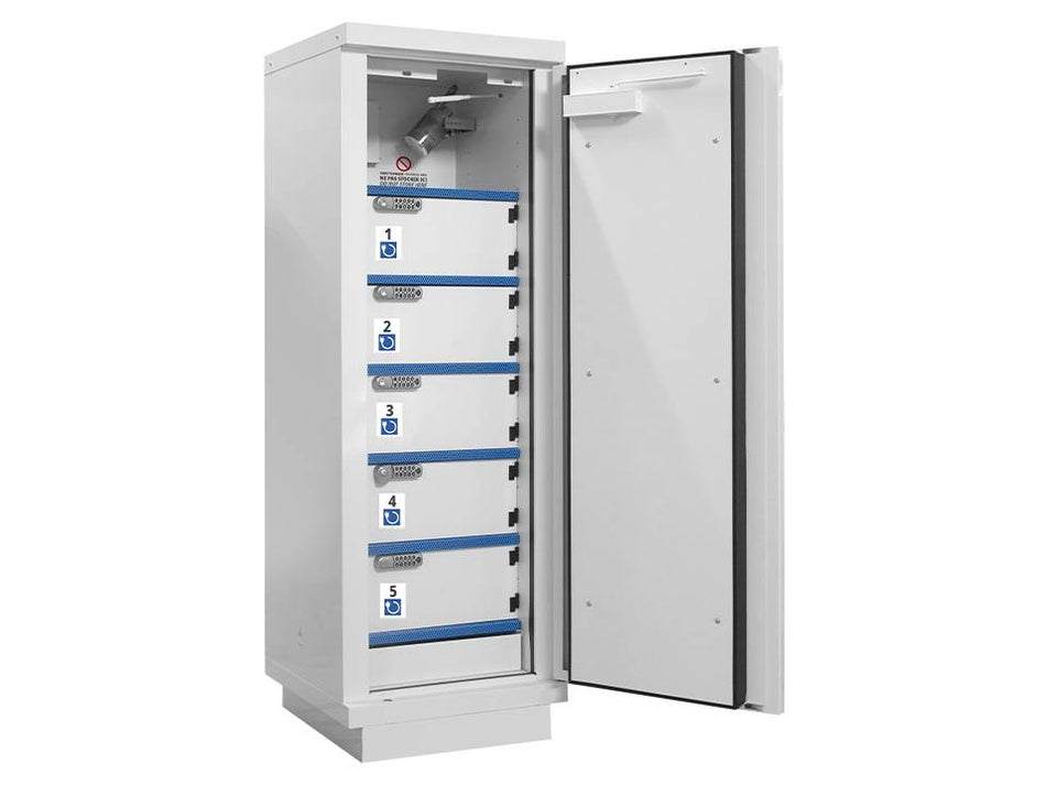Ecosafe 1 Door Cabinet with Compartments for the Storage of Lithium Batteries - Digital Code Locks - MSE Supplies LLC