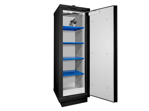 Ecosafe Safety Cabinet 90 Min Lithium Batteries Hight 1 Door with 1 Fire Extinguisher Ex100li + 4 Shelves E48li Black - MSE Supplies LLC