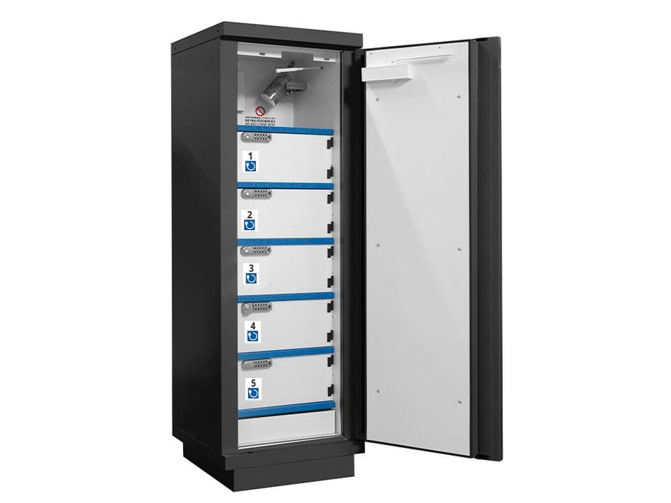 Ecosafe 1 Door Cabinet with Compartments for the Storage of Lithium Batteries - Digital Code Locks - MSE Supplies LLC