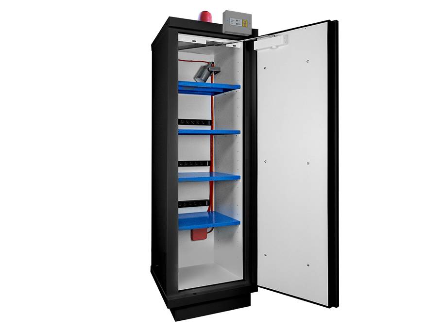 Ecosafe Safety Cabinet 90 Min Lithium Batteries Hight 1 Door - Black - MSE Supplies LLC