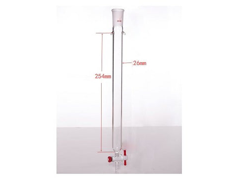 MSE PRO Plus Ears Chromatography Column, φ26mm, Effective Length 254mm, Gate Aperture: 2mm, 24/40