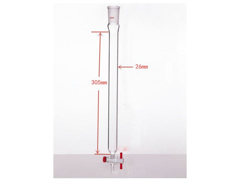 MSE PRO Chromatography Column, φ26mm, Effective Length 305mm, Aperture of the Gate: 2mm, 24/40