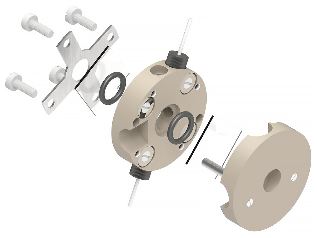 Spectro-electrochemical flow cell setup, Electrochemical Products, Redox.me, MSE Supplies