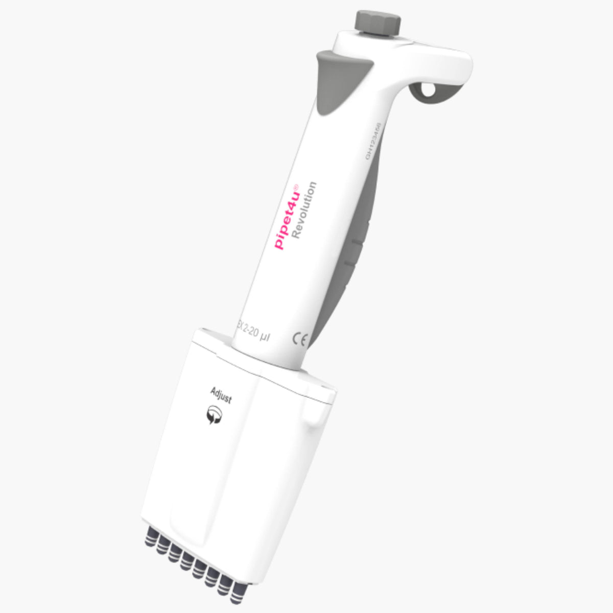 AHN pipet4u® 10-100 μL Revolution 8 Channel Electronic Pipette