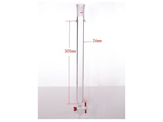 MSE PRO Plus Ears Chromatography Column, φ26mm, Effective Length 305mm, Gate Aperture: 2mm, 24/40