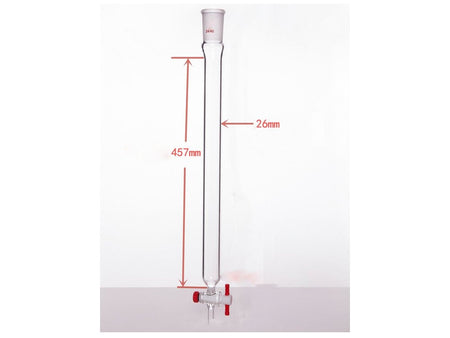 MSE PRO Chromatography Column, φ26mm, Effective Length 457mm, Aperture of the Gate: 2mm, 24/40