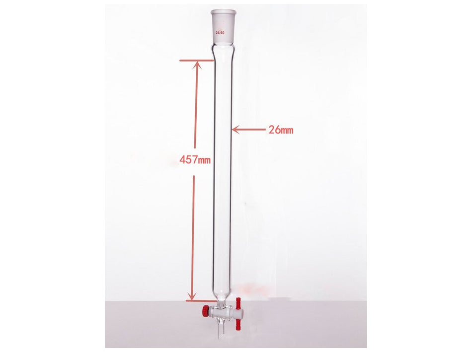 MSE PRO Chromatography Column, φ26mm, Effective Length 457mm, Aperture of the Gate: 2mm, 24/40