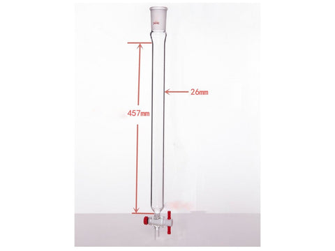 MSE PRO Chromatography Column, φ26mm, Effective Length 457mm, Aperture of the Gate: 2mm, 24/40