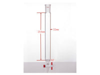 MSE PRO Sand Plate Chromatography Column, φ32mm, Effective Length 254mm, Gate Aperture: 2mm, 24/40 - MSE Supplies LLC