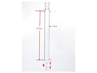 MSE PRO Sand Plate Chromatography Column with Ears, φ32mm, Effective Length 254mm, Gate Aperture: 2mm, 24/40 - MSE Supplies LLC