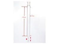 MSE PRO Sand Plate Chromatography Column with Ears, φ32mm, Effective Length 305mm, Gate Aperture: 2mm, 24/40 - MSE Supplies LLC