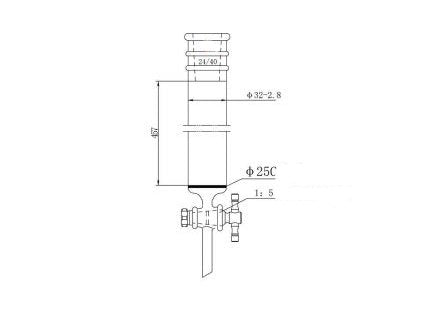 MSE PRO Strengthened Port, with Sand Plate Chromatography Column, φ32mm, Effective Length 457mm, Gate Aperture: 2mm, 24/40 - MSE Supplies LLC