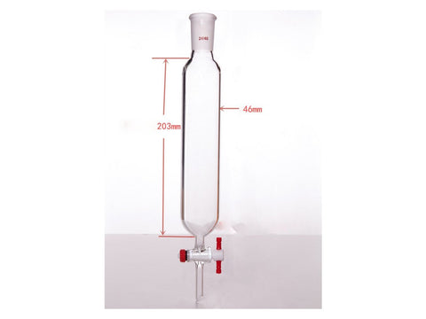MSE PRO Chromatography Column, φ46mm, Effective Length 203mm, Aperture of the Gate: 2mm, 24/40 - MSE Supplies LLC