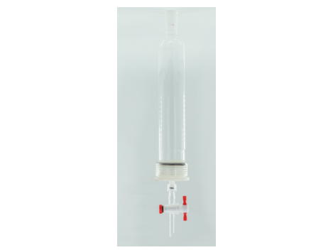 MSE PRO 25# Threads Nylon Material, Removable G2 Sand Plate Chromatography Column, Grinding Mouth 24/40, Effective Length 203mm, Main Pipe Outer Diameter 36mm - MSE Supplies LLC