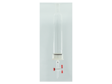 MSE PRO 25# Threads PTFE Material, Removable G2 Sand Plate Chromatography Column, Grinding Mouth 24/40, Effective Length 203mm, Main Pipe Outer Diameter 36mm - MSE Supplies LLC