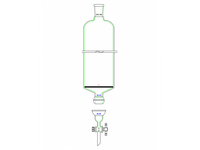 MSE PRO Split 35/20 Ball Bowl Connection, with Sand Plate Chromatography Column, φ46mm, Effective Length 203mm, Gate Aperture: 2mm, 24/40 - MSE Supplies LLC