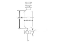 MSE PRO Reinforced Port, Chromatography Column, φ46mm, Effective Length 203mm, Gate Aperture: 2mm, 24/40 - MSE Supplies LLC