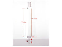 MSE PRO Sand Plate Chromatography Column, φ46mm, Effective Length 254mm, Gate Aperture: 2mm, 24/40 - MSE Supplies LLC