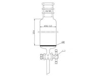 MSE PRO Strengthened Port, with Sand Plate Chromatography Column, φ46mm, Effective Length 254mm, Gate Aperture: 2mm, 24/40 - MSE Supplies LLC
