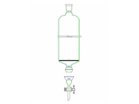 MSE PRO Split 35/20 Ball Bowl Connection, with Sand Plate Chromatography Column, φ46mm, Effective Length 254mm, Gate Aperture: 2mm, 24/40 - MSE Supplies LLC
