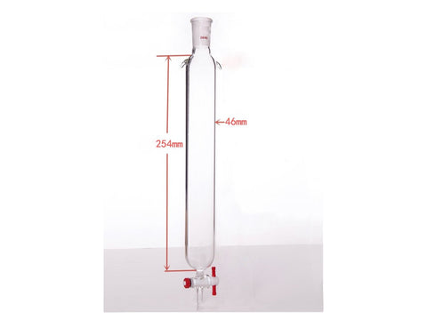 MSE PRO Plus Ears Chromatography Column, φ46mm, Effective Length 254mm, Gate Aperture: 2mm, 24/40 - MSE Supplies LLC