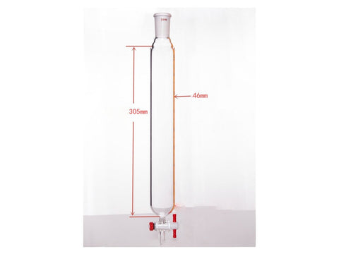 MSE PRO Chromatography Column, φ46mm, Effective Length 305mm, Aperture of the Gate: 2mm, 24/40 - MSE Supplies LLC