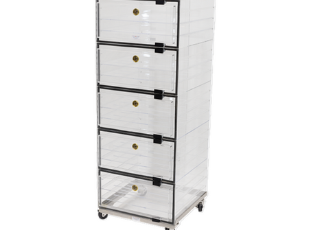 PLAS LABS Multiple Cubicle Desiccators (24" x 24" x 66"), Cabinets, PLAS LABS, MSE Supplies