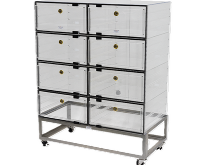 PLAS LABS Multiple Cubicle Desiccators (48" x 24" x 62"), Cabinets, PLAS LABS, MSE Supplies