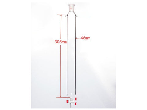 MSE PRO Plus Ears Chromatography Column, φ46mm, Effective Length 305mm, Gate Aperture: 2mm, 24/40 - MSE Supplies LLC