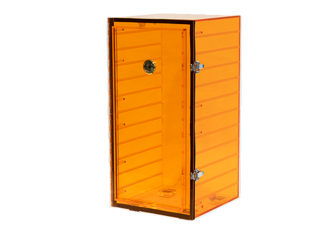 PLAS LABS Amber Acrylic Desiccator (12" x 12" x 24"), One Cubicle, Cabinets, PLAS LABS, MSE Supplies